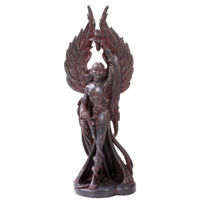Statue Morrigan colored Red with wings