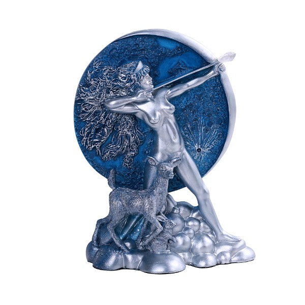 Statue Dianna Moon Blue & Silver