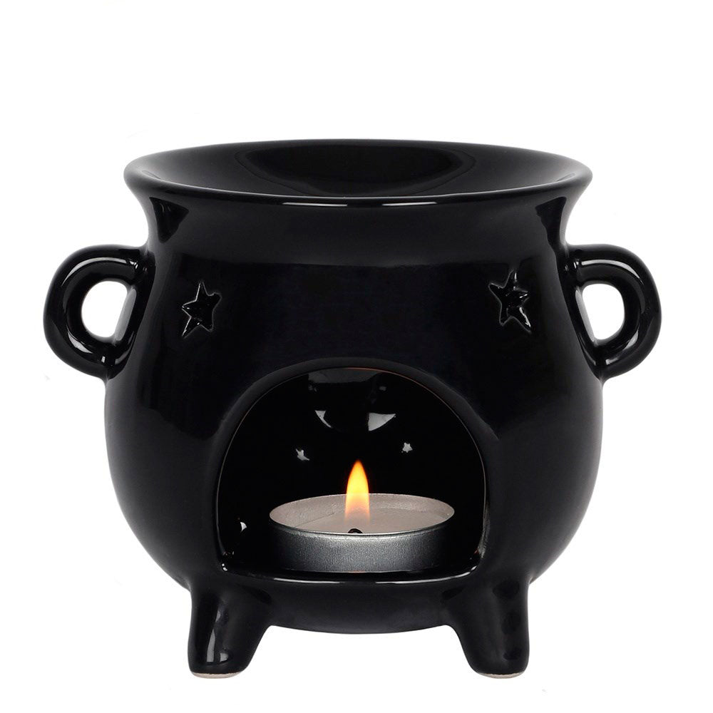 Ceramic cauldron oil diffuser black