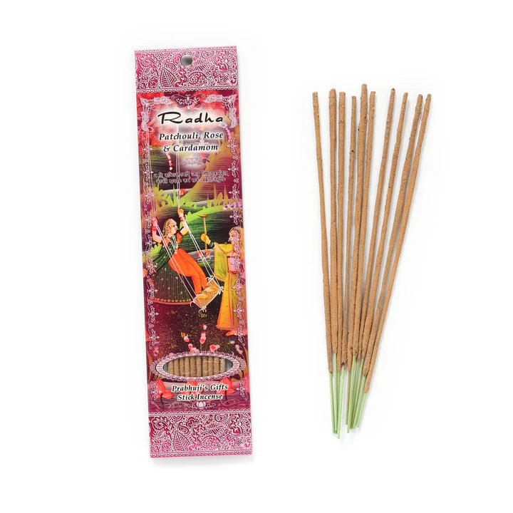 radha incense package and incense