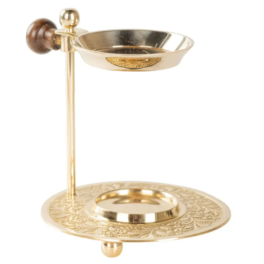 brass incense burner with plate and dish