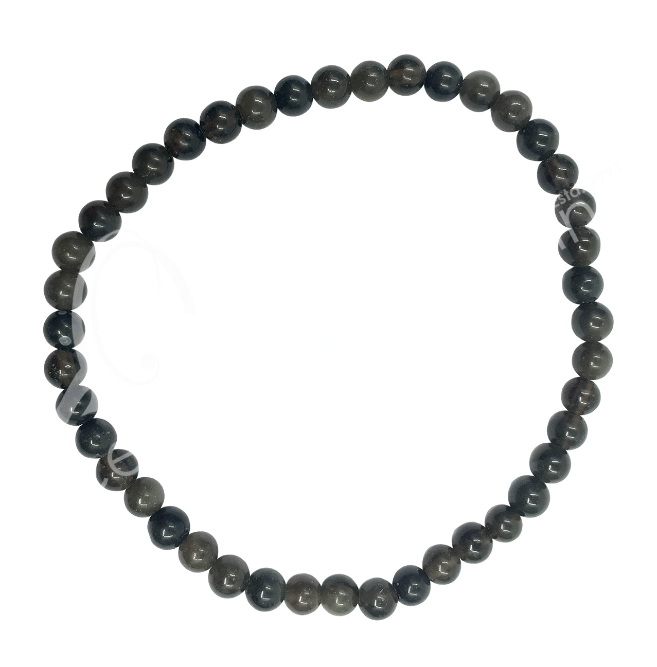 Bracelet Black Obsidian 4mm