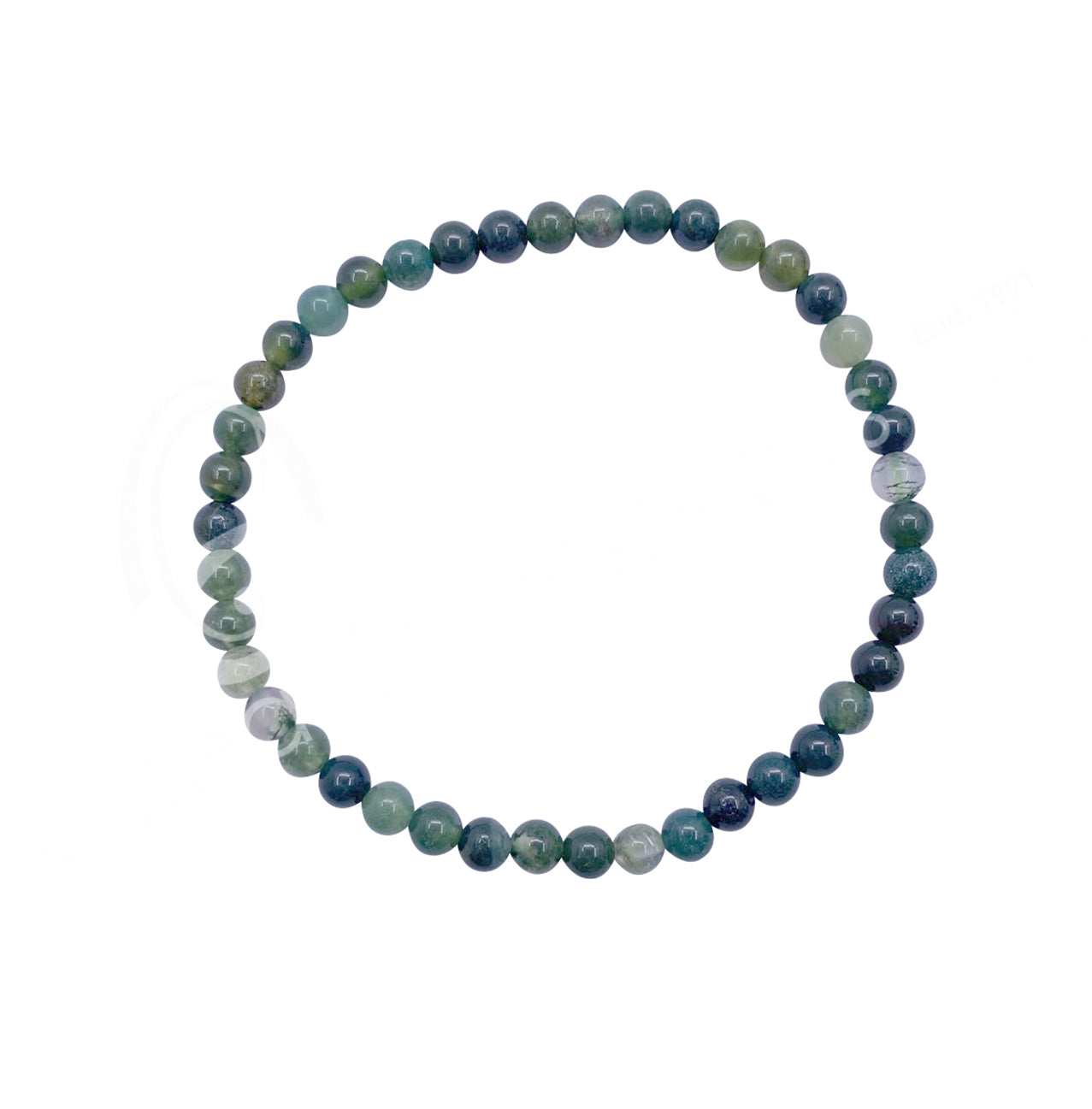 4mm bracelet Moss Agate