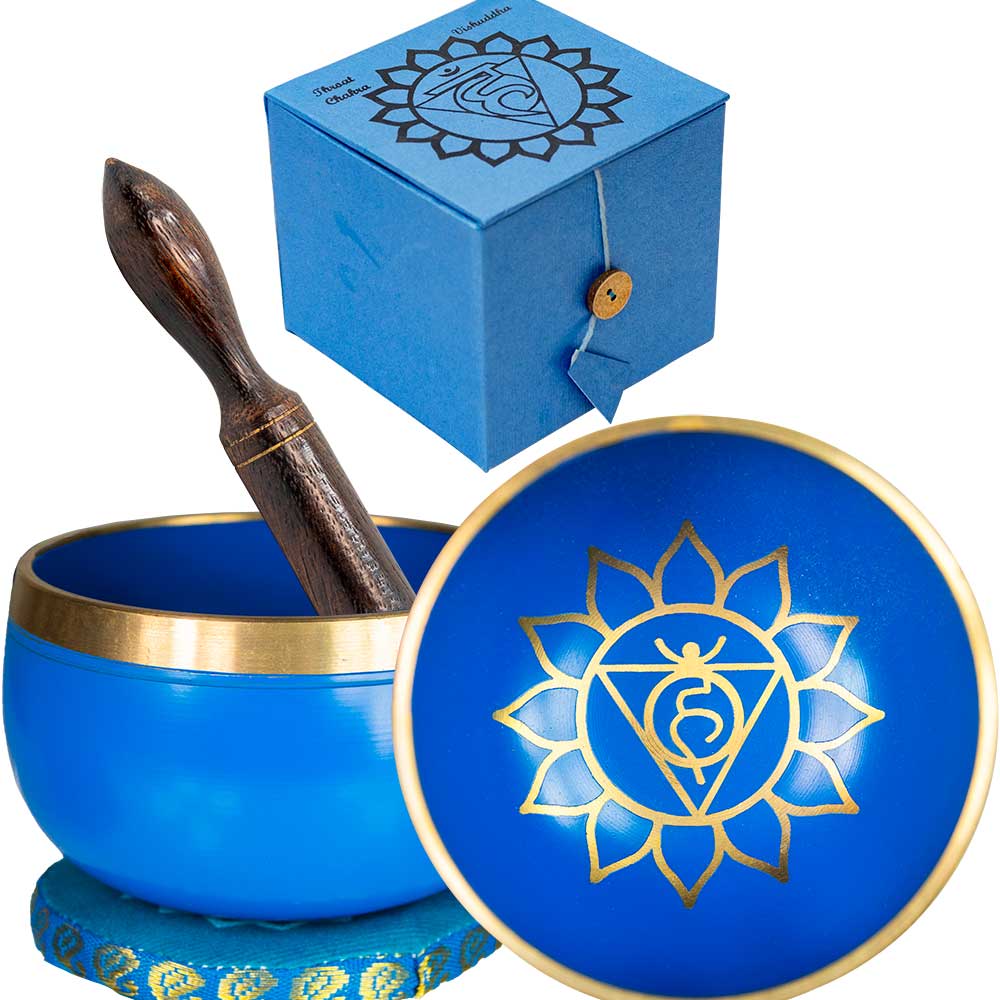 medium blue singing bowl