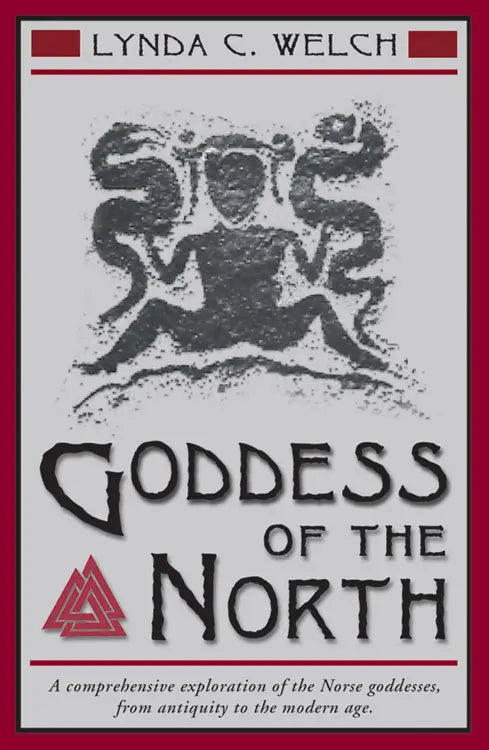 stylized image of a goddess flanked by serpents