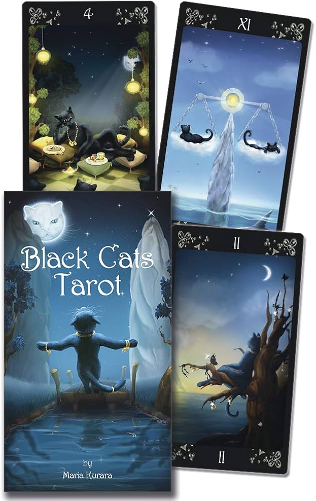 sample cards from the Black Cats Tarot
