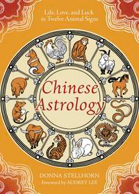 Orange and red cover of Chinese Astrology showing astrological symbols