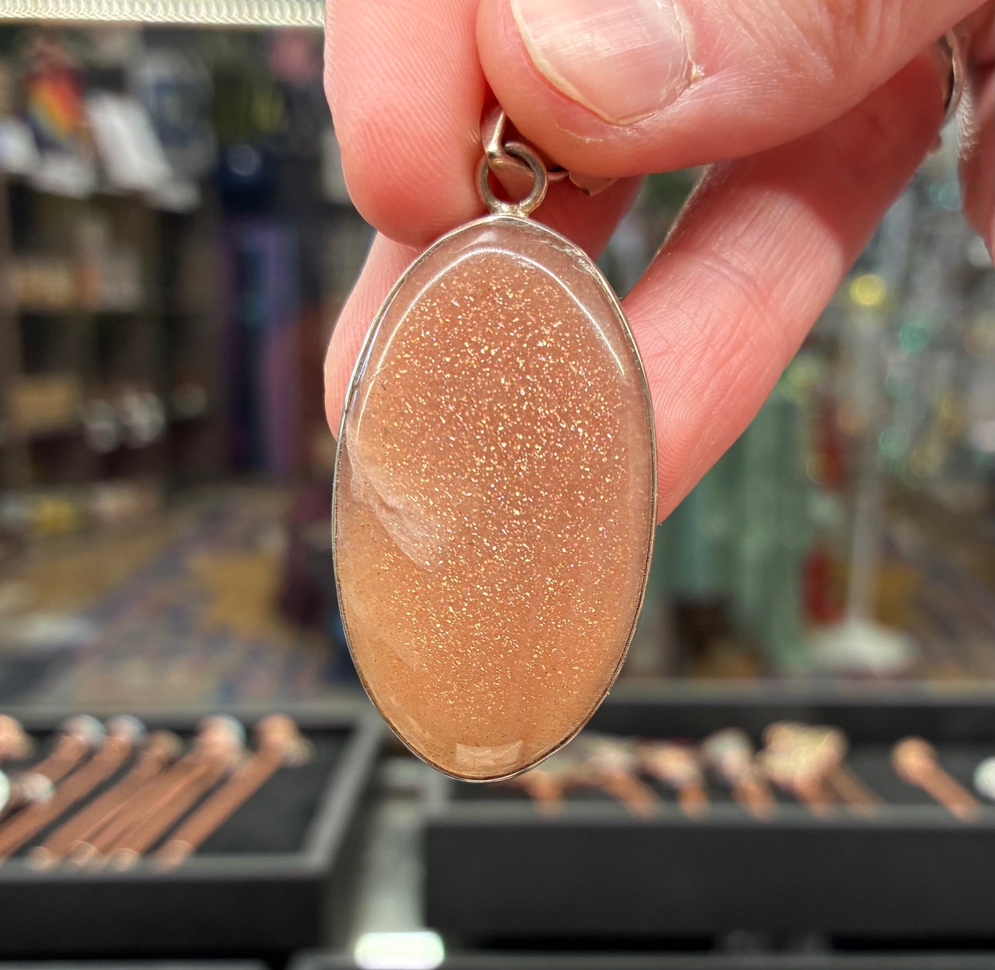 Pendant Golden Feldspar Large