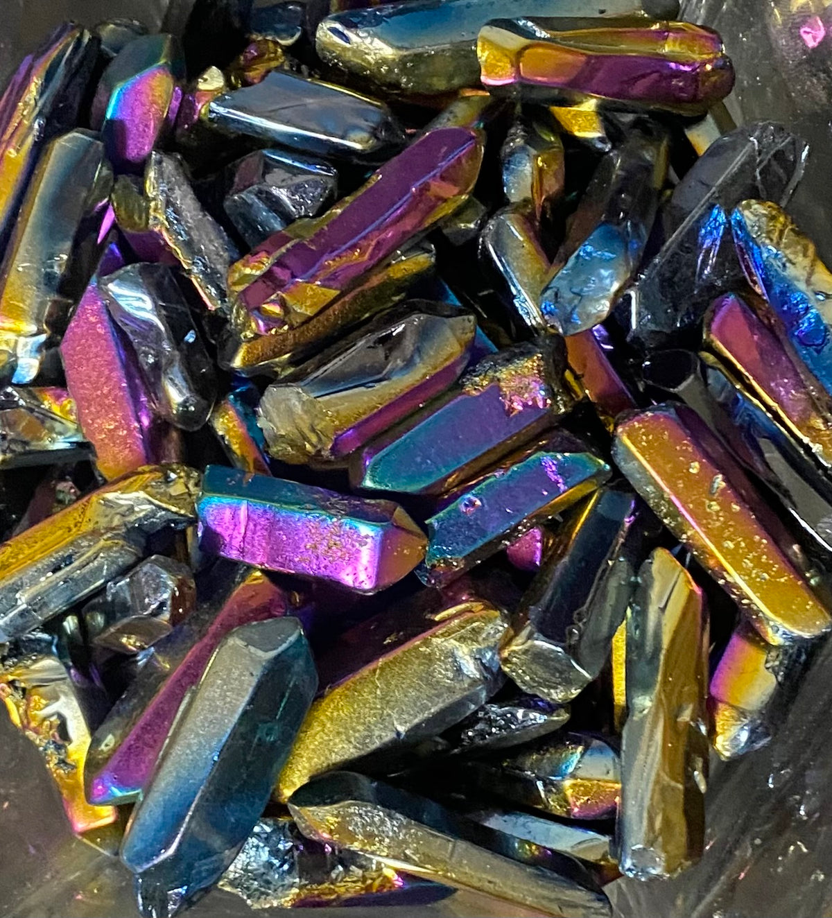 Titanium Aura Quartz Points Polished 2.00