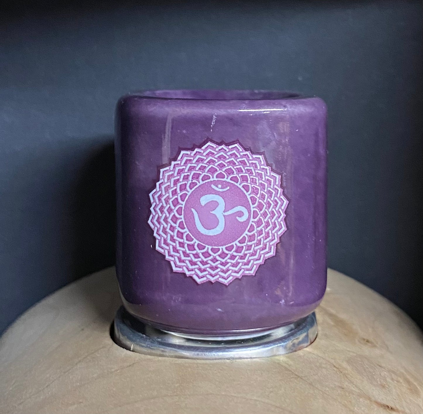 Candle Holder Pillar Crown Chakra purple