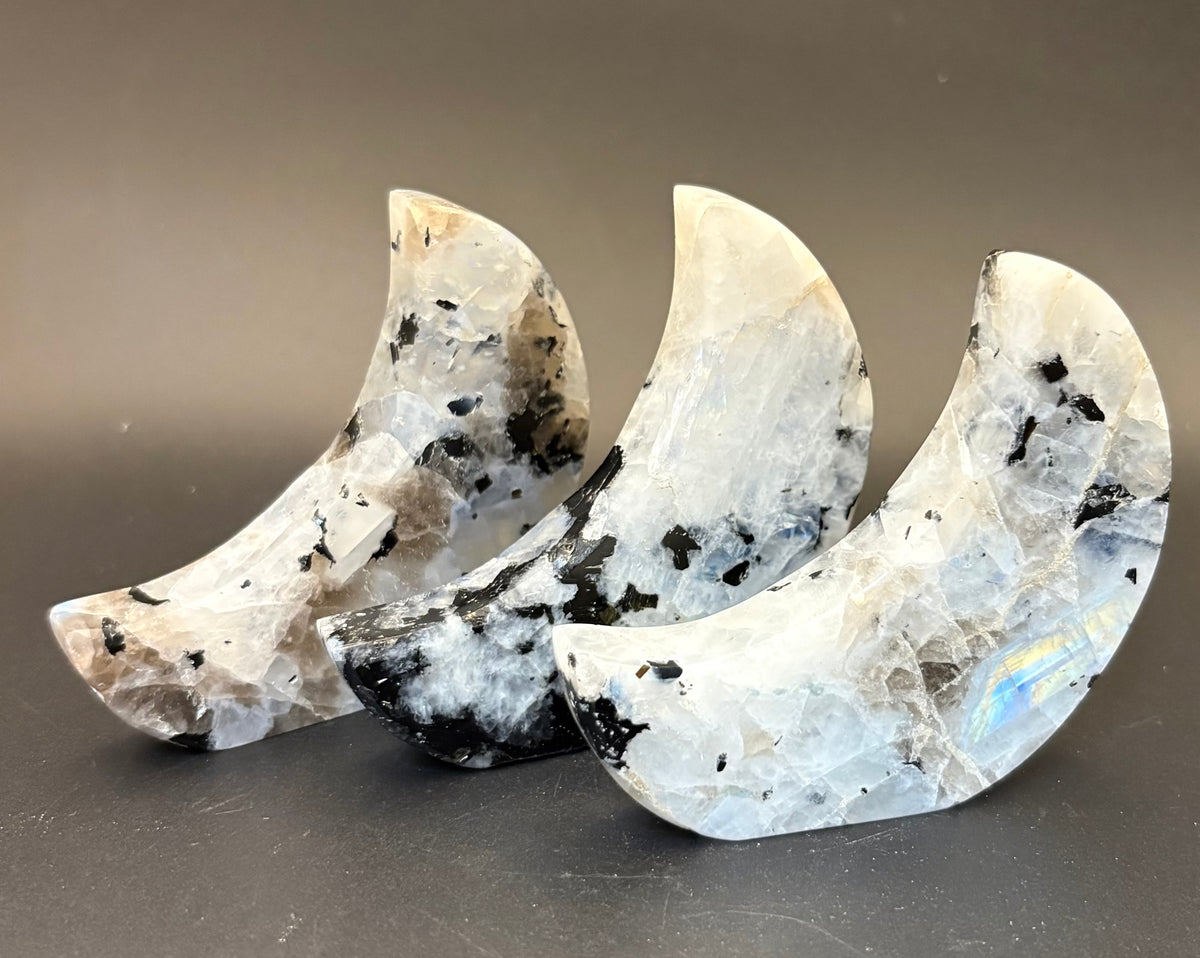 Crescent Rainbow Moonstone