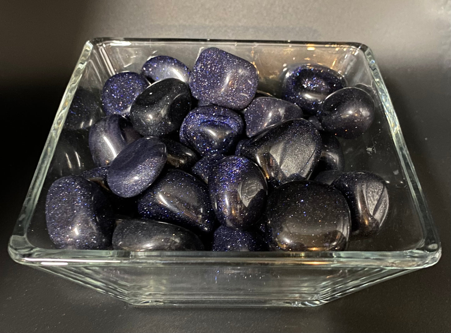 pile of Goldstone blue