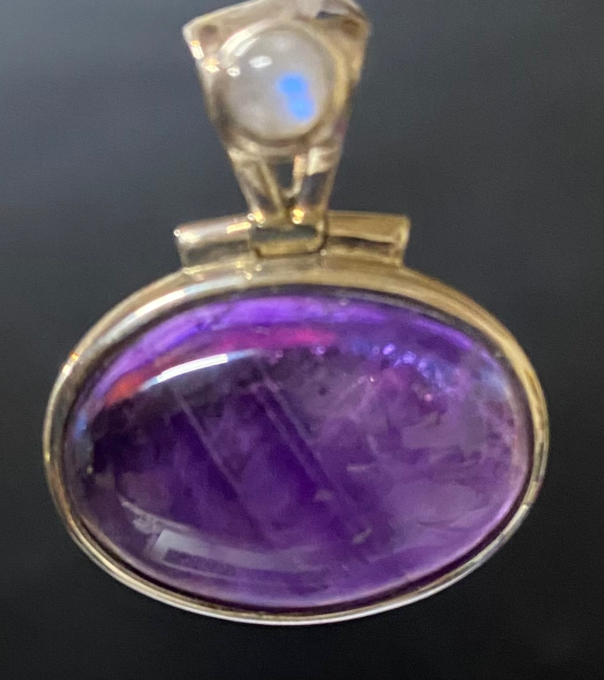 Pendant Amethyst & Moonstone
