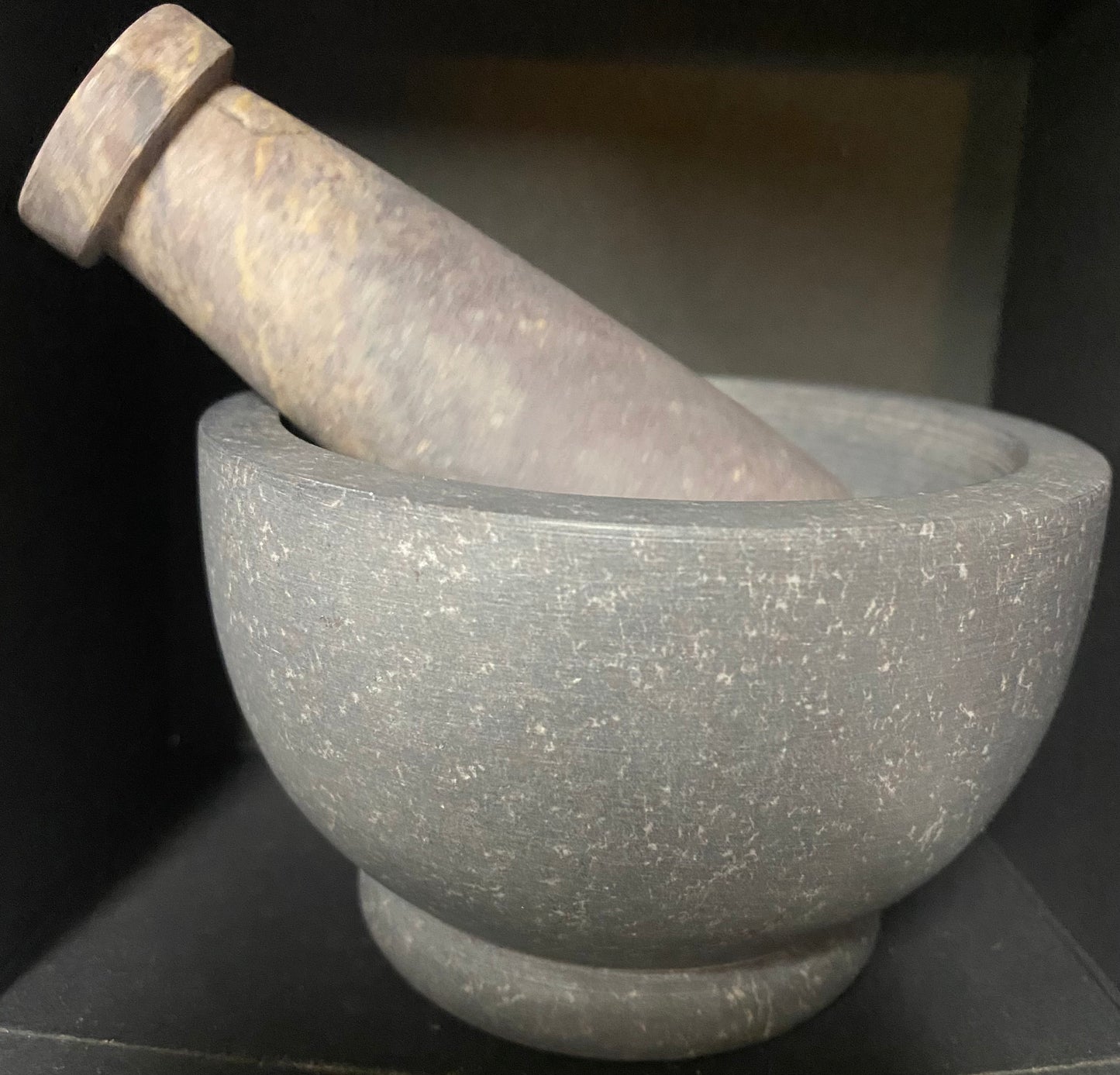 Mortar & Pestle Marble Brown 4 inches assorted