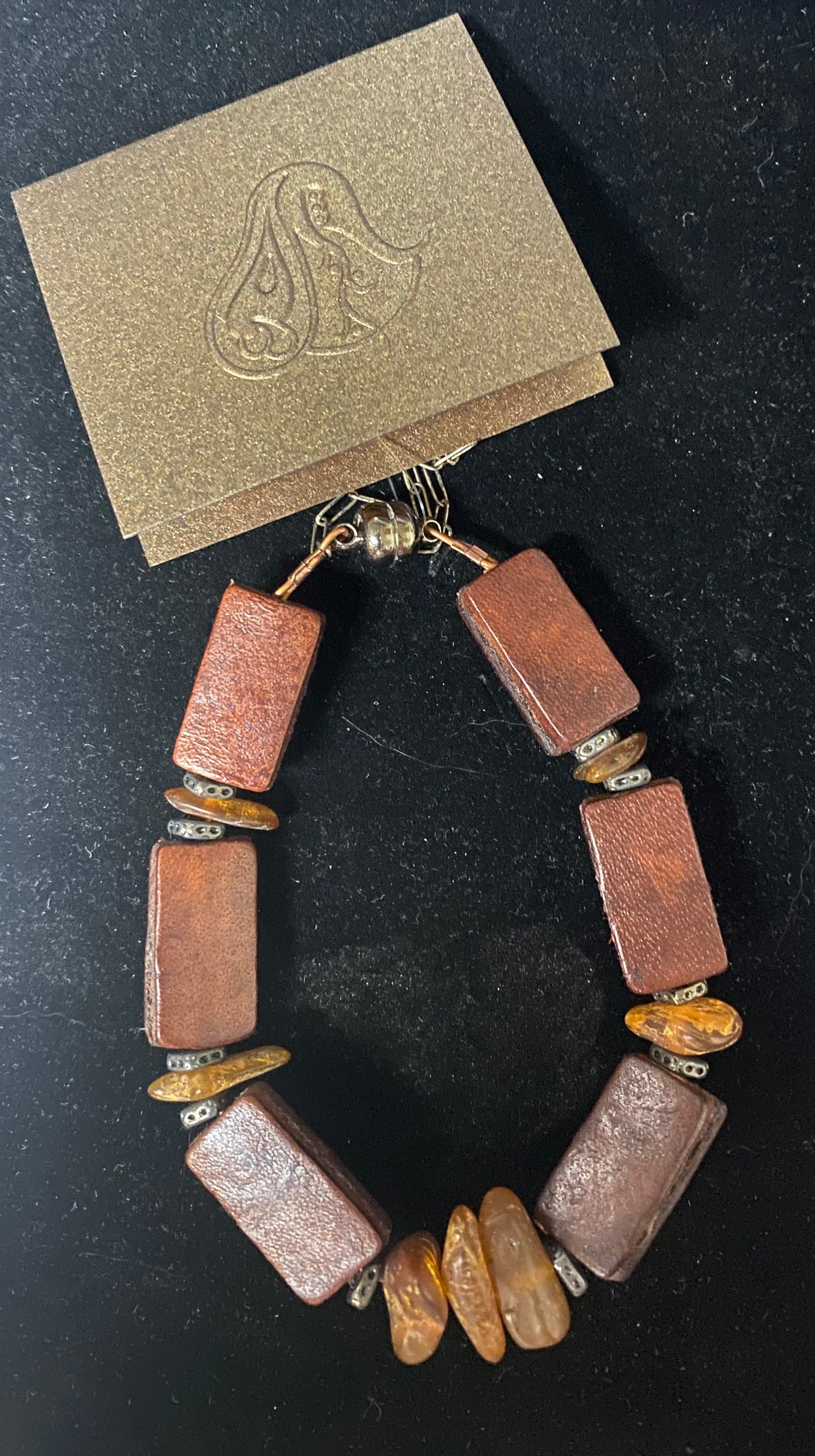 Bracelet Amber Leather