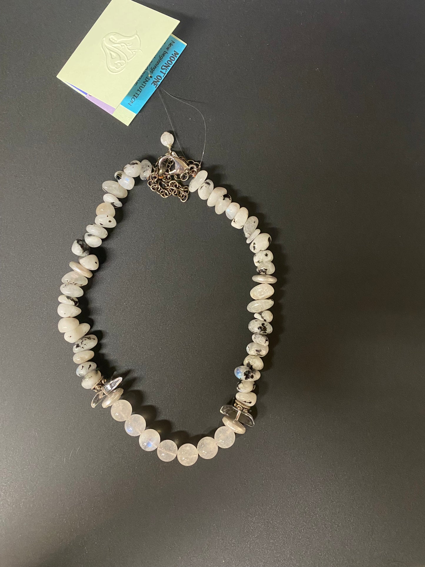 Necklace Moonstone Fresh Water Pearls