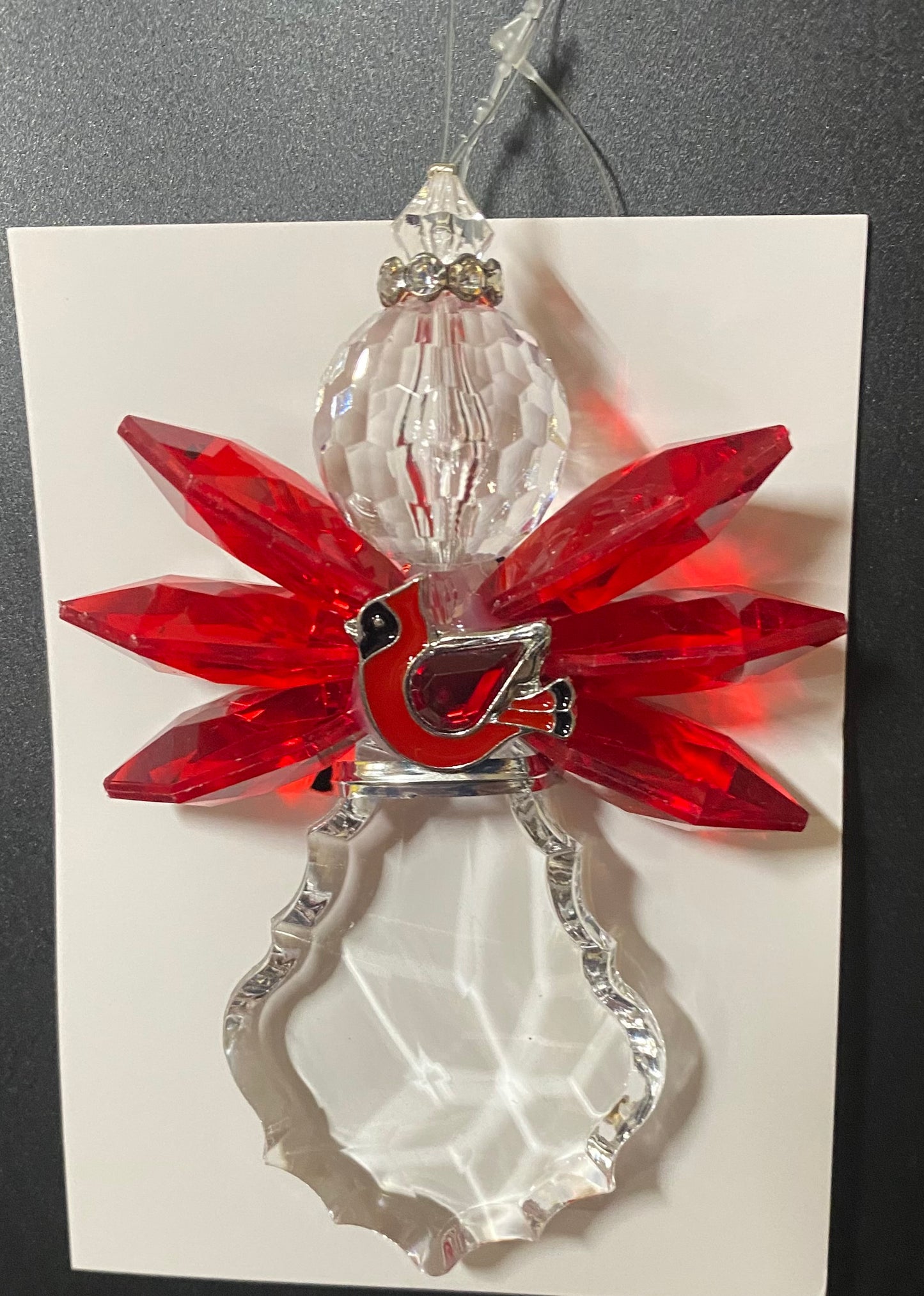 Ornament Cardinal Angel red