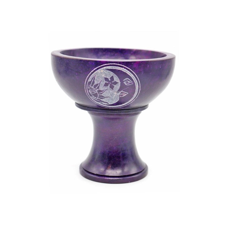 Incense Holder Bowl with Foot Celestial purple on white background