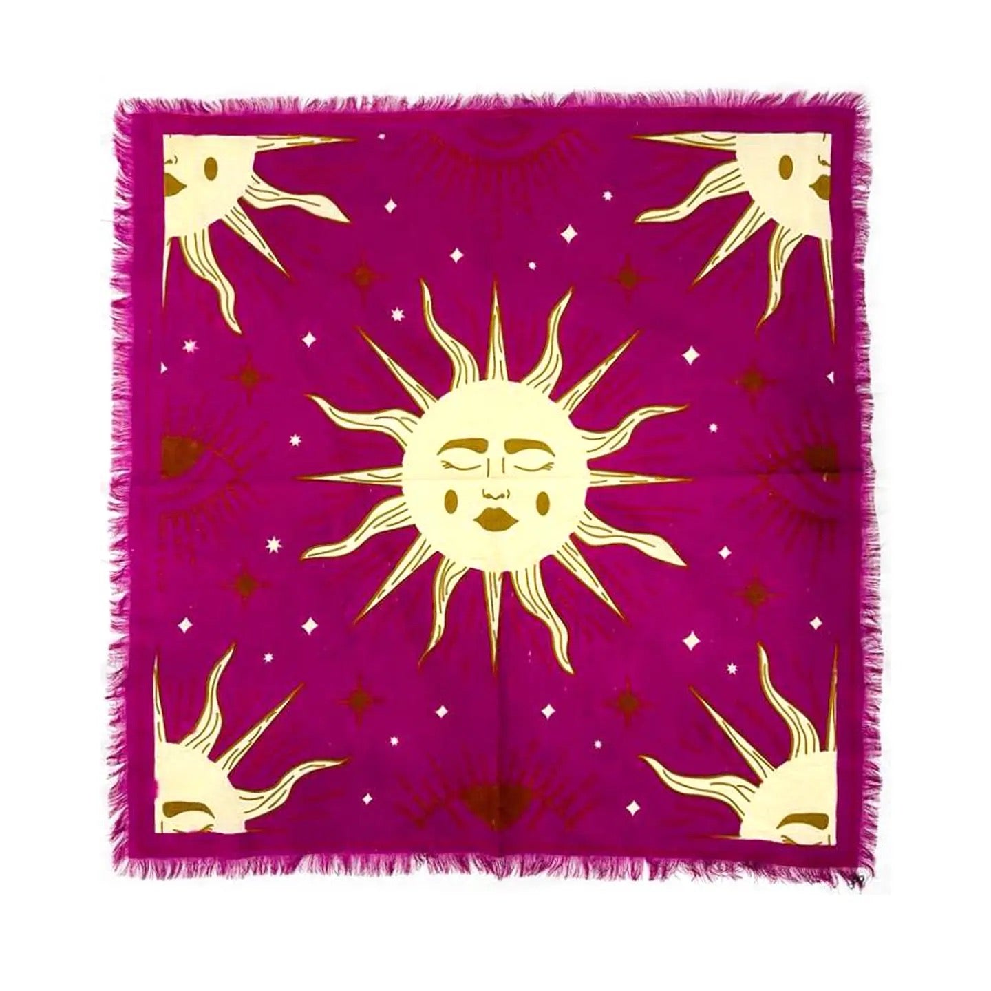 Altar Cloth Celestial Sun 18 x 18 pink yellow