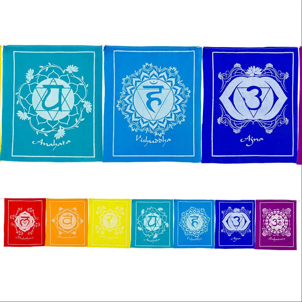 Prayer Flags Seven Chakra
