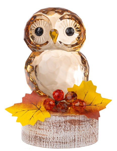 Statue Owl Leaves Acrylic