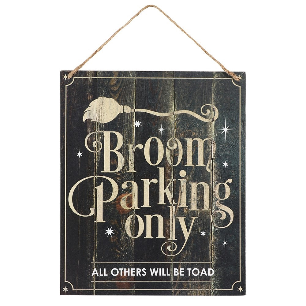 Sign Broom Parking Only