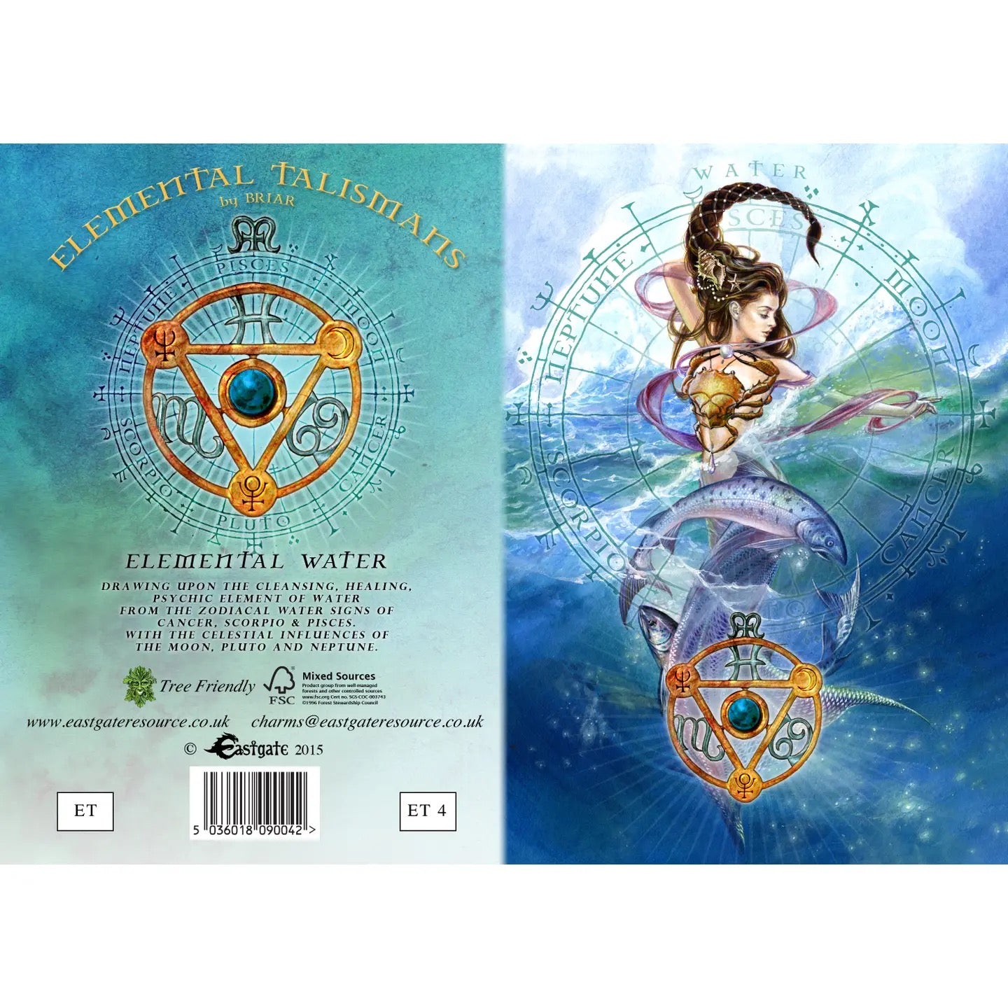 Pendant Elemental Water Talisman Card