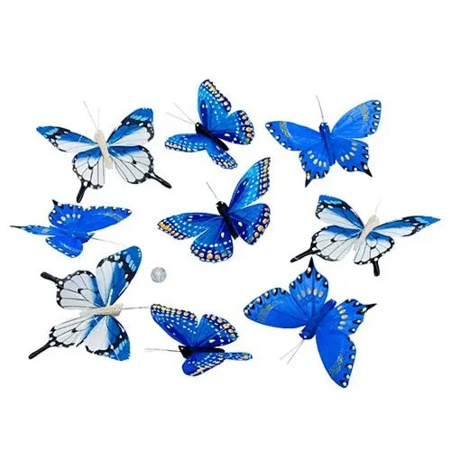 Garland Blue Butterflies Feather