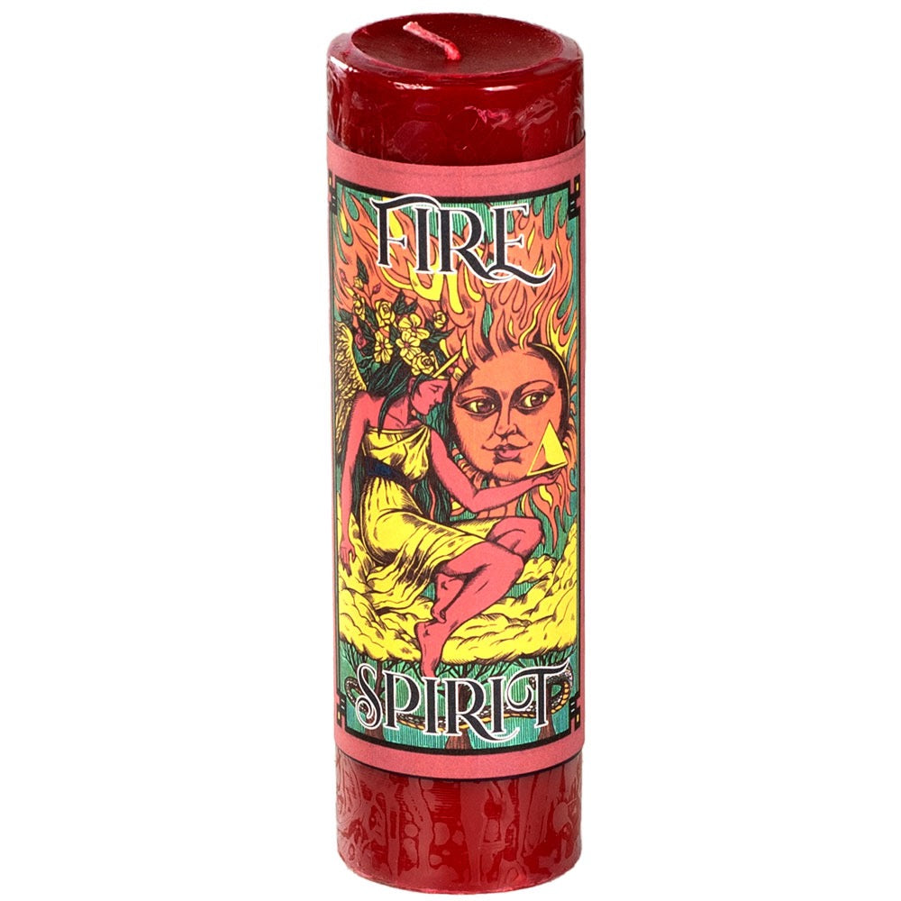 Candle 6 Inch Pillar Fire