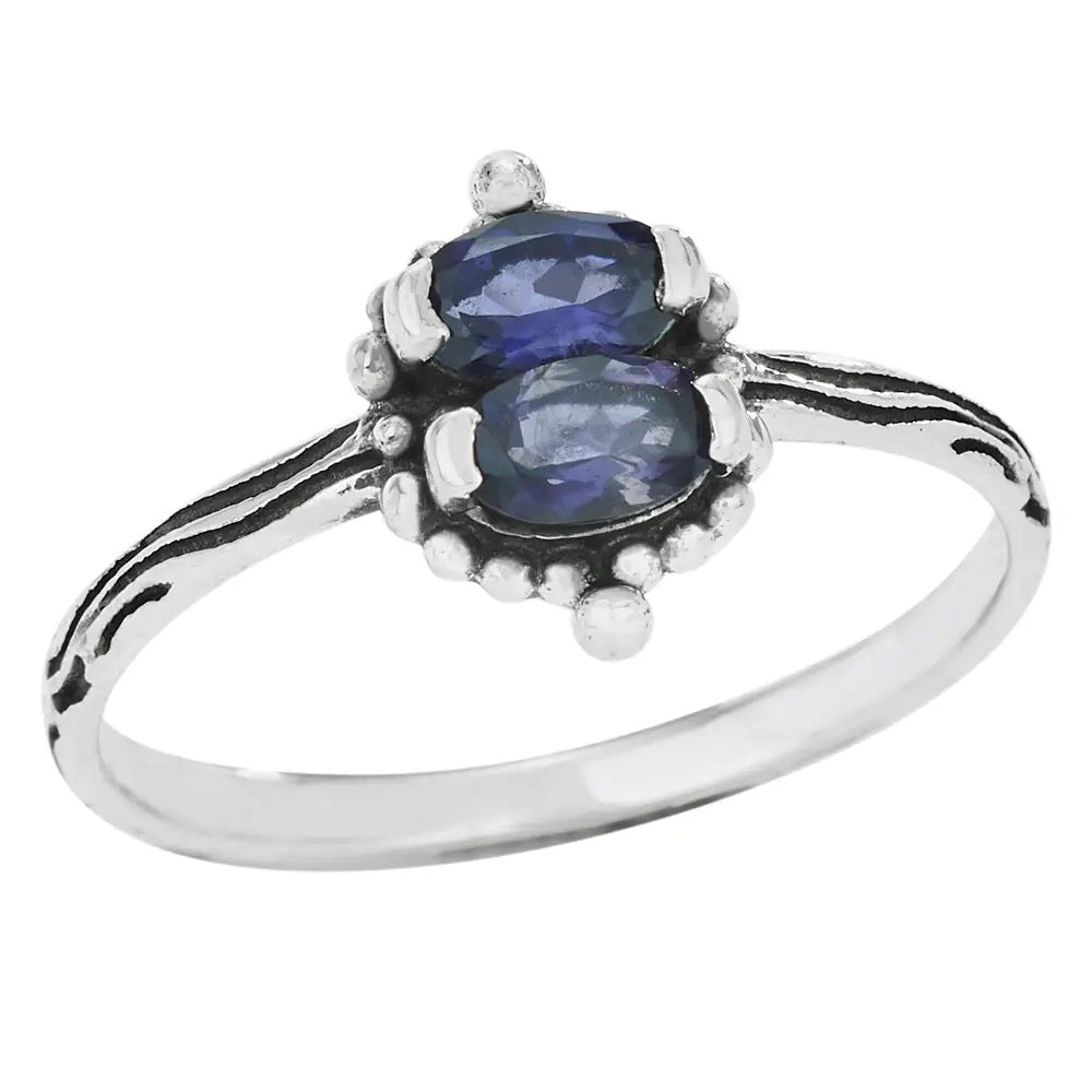 Ring Iolite Twin