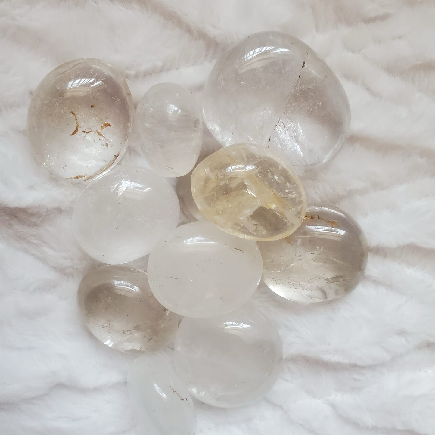Quartz Clear Palm Stone