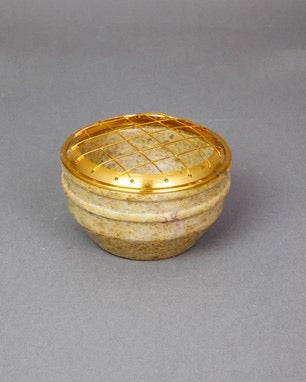 Incense Holder Soapstone Assorted Screen yellow