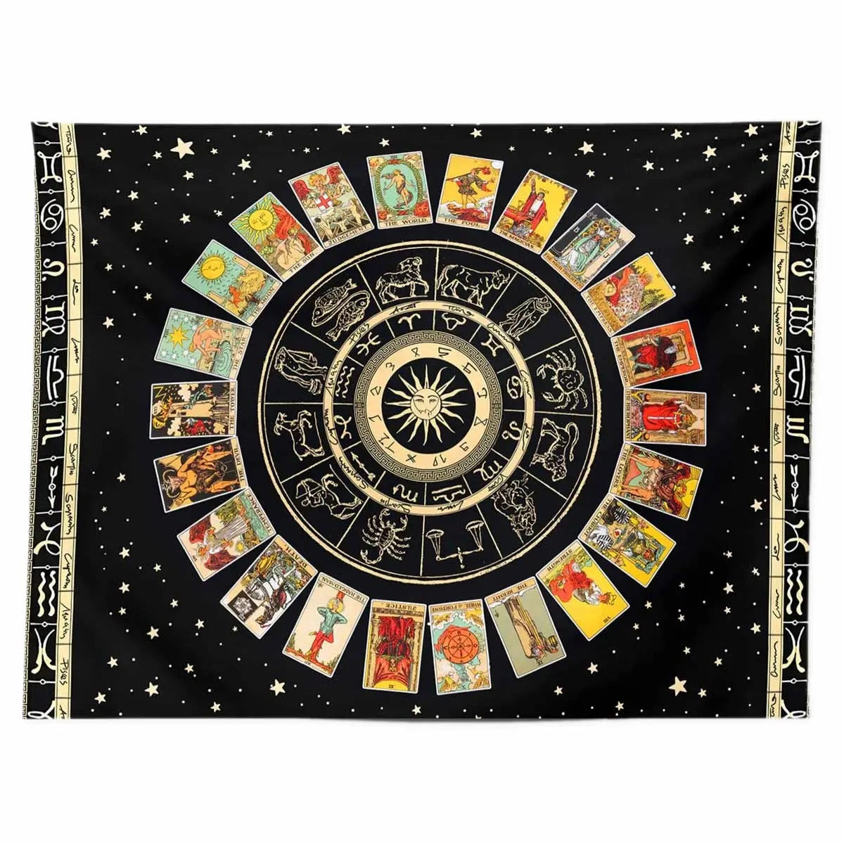 Tapestry Mystical Zodiac Tarot 59 x 51 in