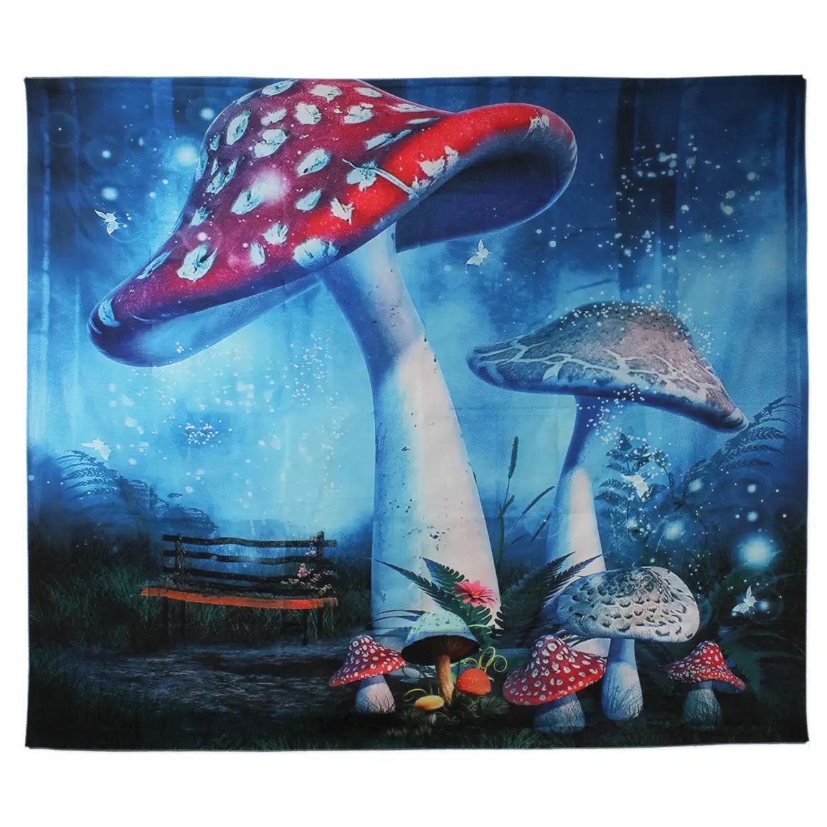 Tapestry Nighttime Mycology Mushroom 60 x 51 in
