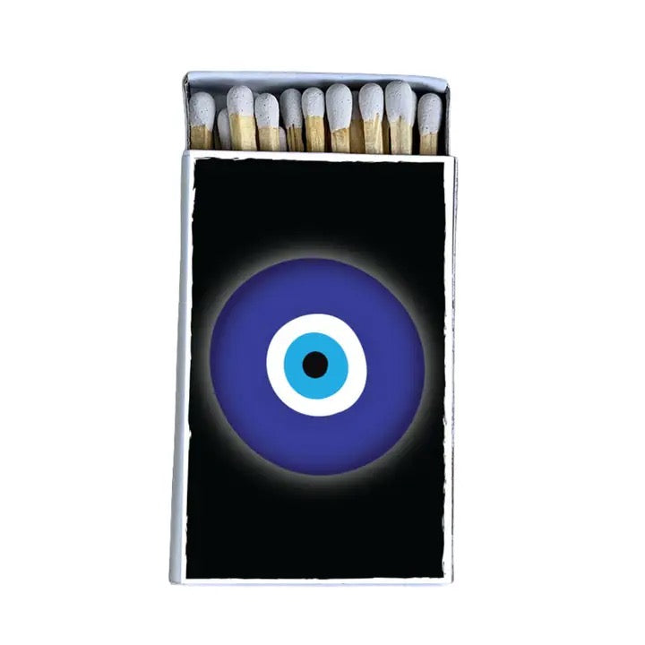 Matchbox Evil Eye on white background