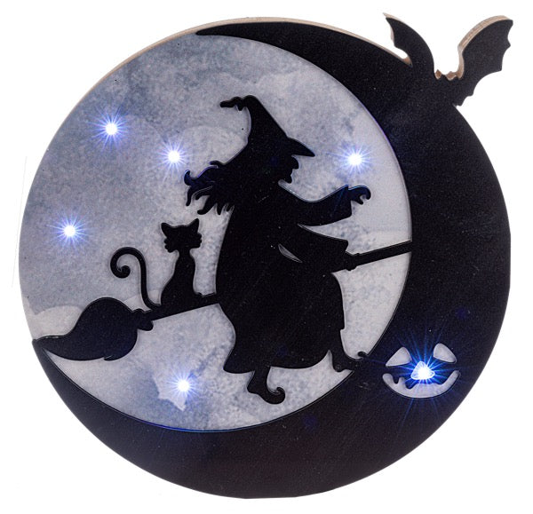 Sign Witch on the Moon Light-up