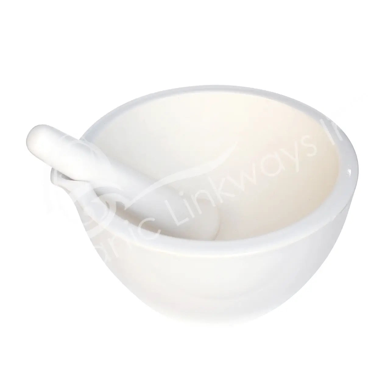 Mortar & Pestle Ceramic White 9 in