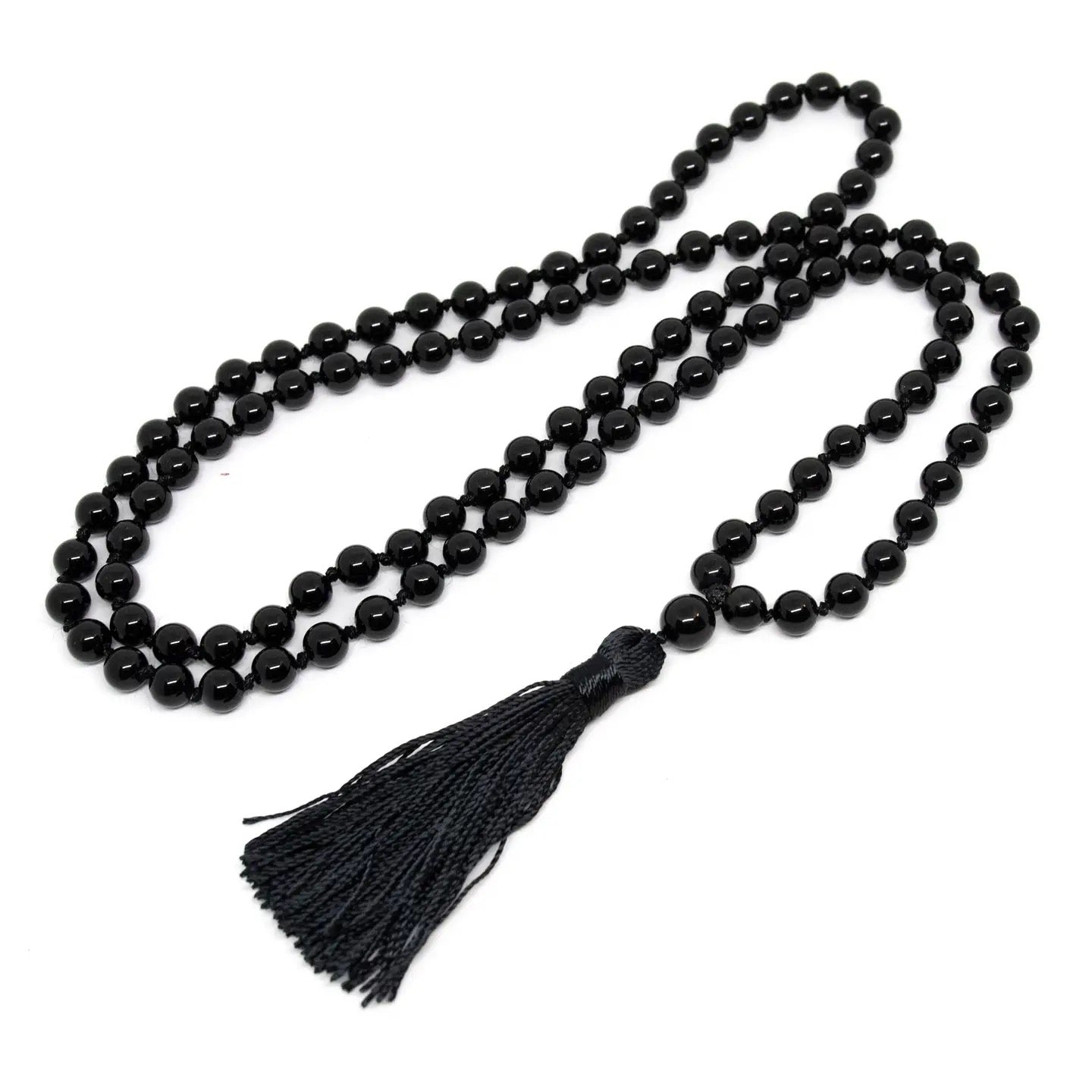 Mala Obsidian Knotted