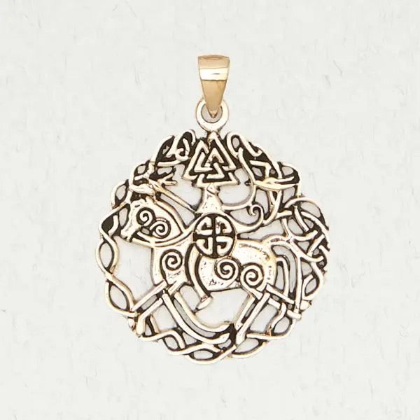 Pendant Valknut Horse Bronze