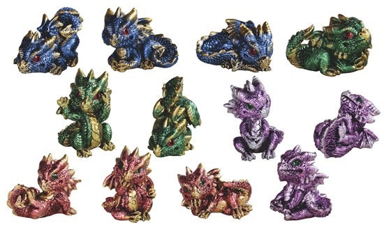 Statue Dragon Cute 2.50 in assorted