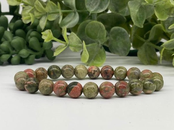 Bracelet Jasper Unakite 8mm