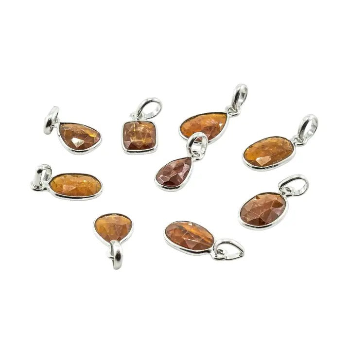 Pendant Garnet Hessonite Faceted