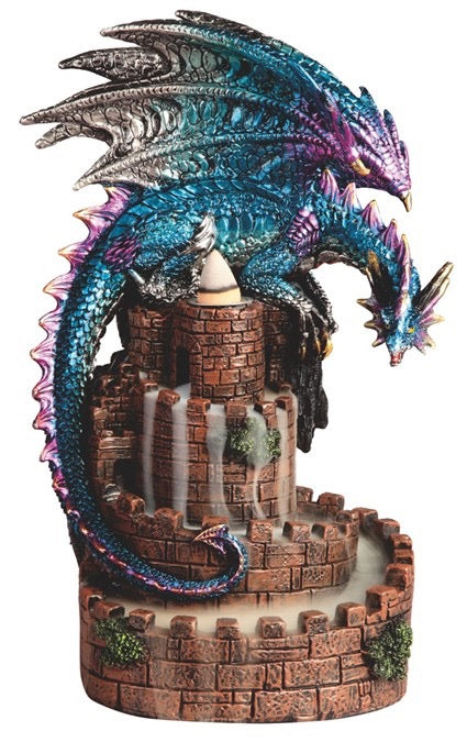 Incense Holder Back Flow Dragon Castle