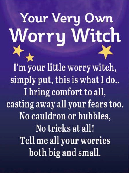 Charm Worry Witch card saying