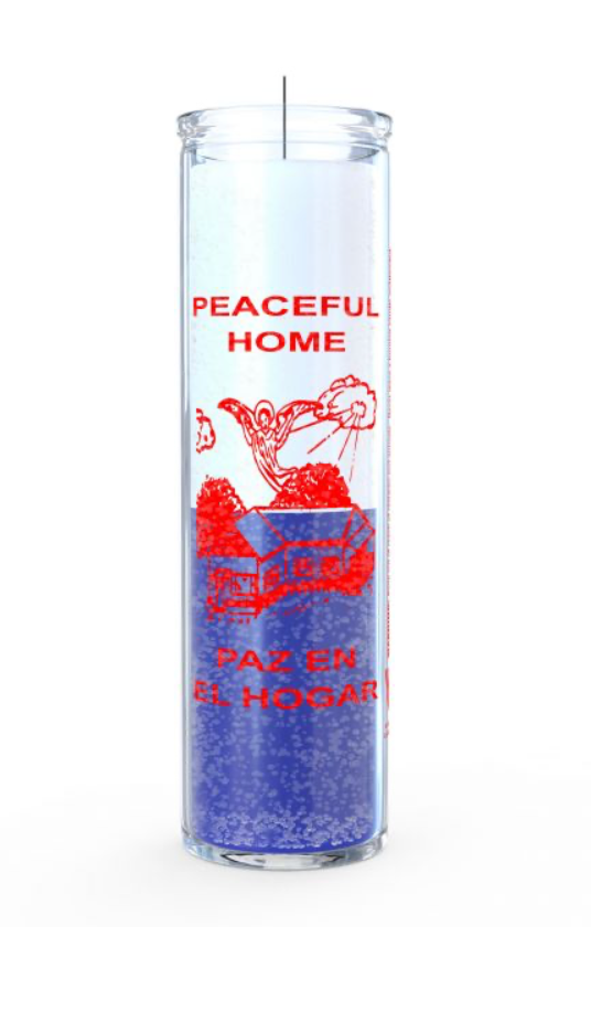 Candle 7 Day Peaceful Home white blue