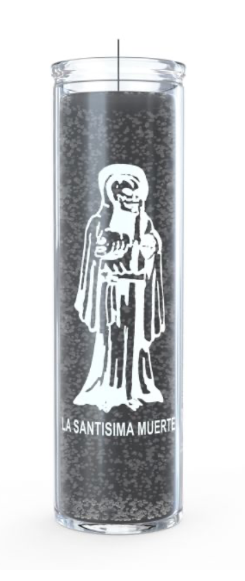 Candle 7 Day St Muerte Black