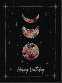 Greeting Card Triple Moon Birthday