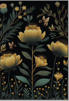 Greeting Card Yellow Flowers Bee Thank You