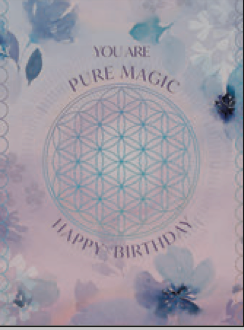 Greeting Card Flower of Life Birthday