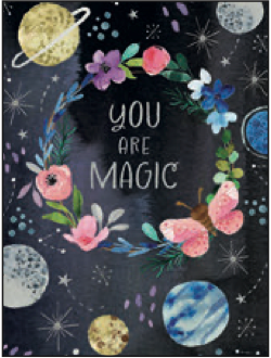 Greeting Card Solar Floral Circle Birthday